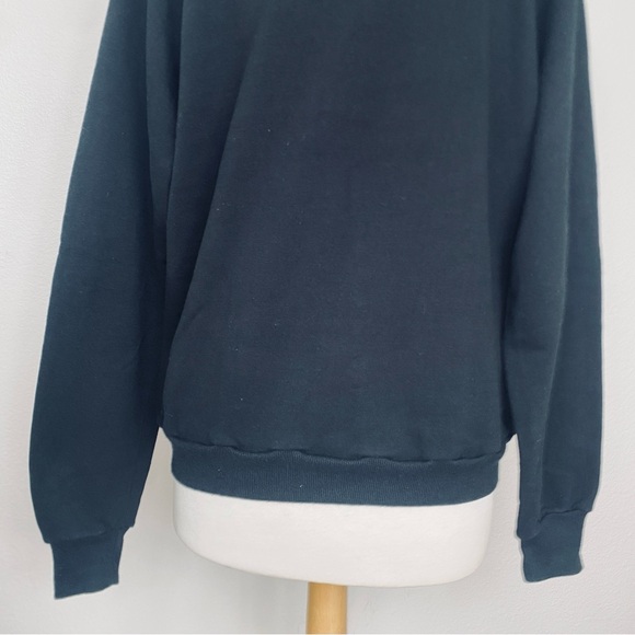 Vintage Women's Jerzees Black Quilted Star Crew Sweatshirt Size XL Cottagecore - Picture 9 of 16